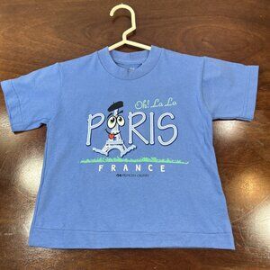 Princess Cruises Blue T-Shirt Toddler Boys Size 2/4 Paris France Oh! La La